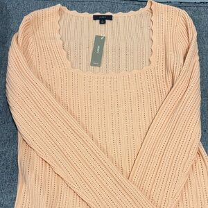 J. Crew Women's Apricot Scoop Neck Sweater